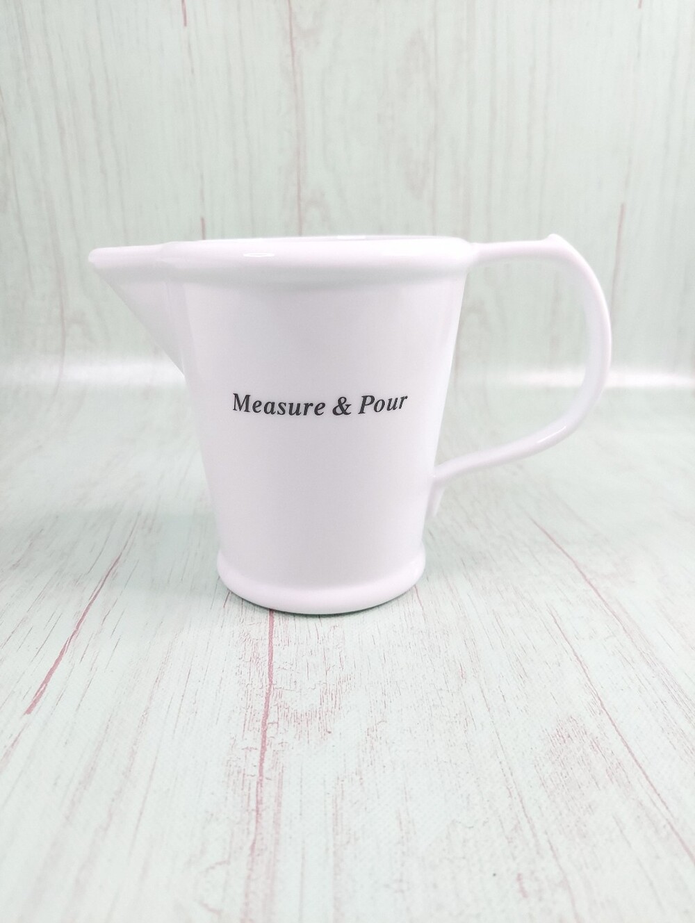 World Market White Ceramic Measure And Pour 2 Cup Pitcher